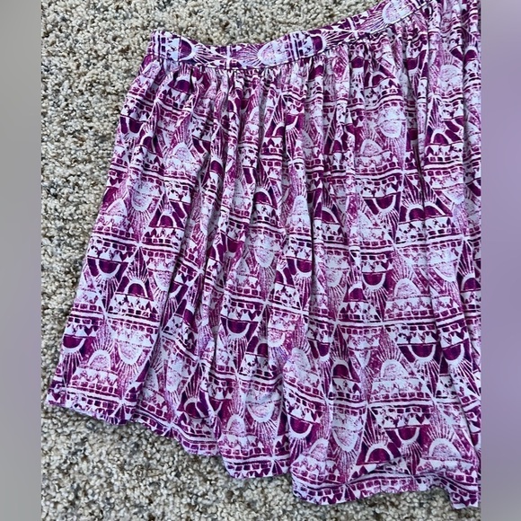 2/$30Free People Boho Top- one shoulder- sleeveless- pink and purple print - Picture 7 of 10